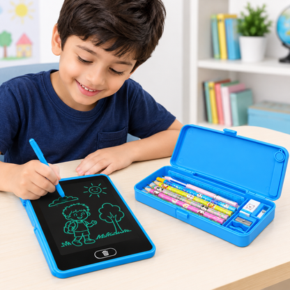 2-in-1 LCD Writing Tablet + Pencil Case